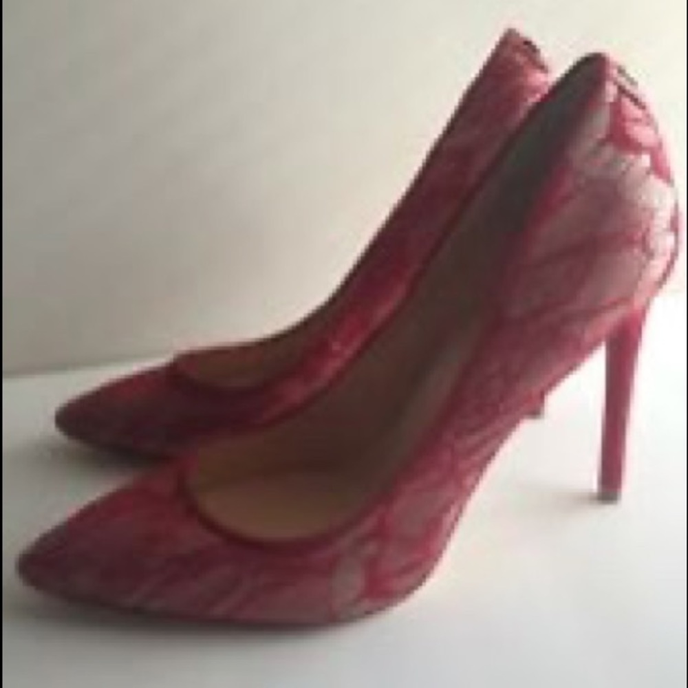 Red Lace Ivanka Trump Heels